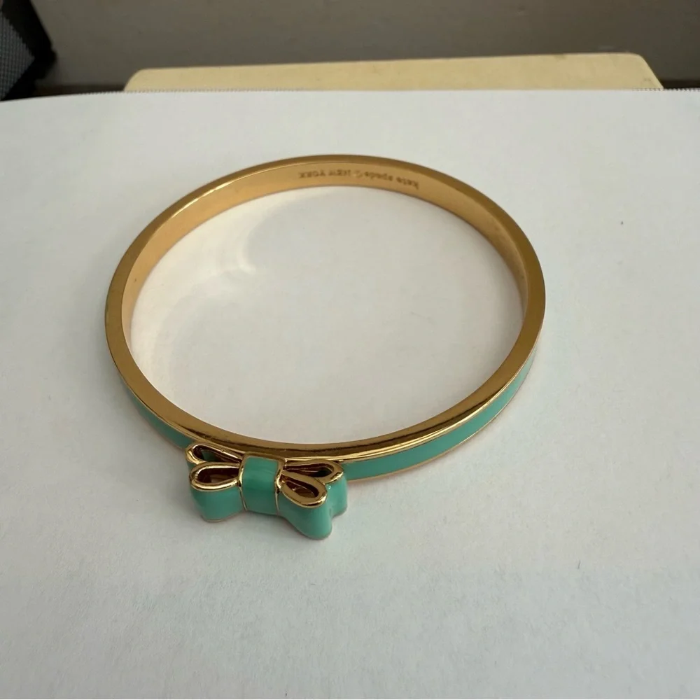 Kate Spade Gold and Green Minimalist Bracelet - Picture 5 of 11